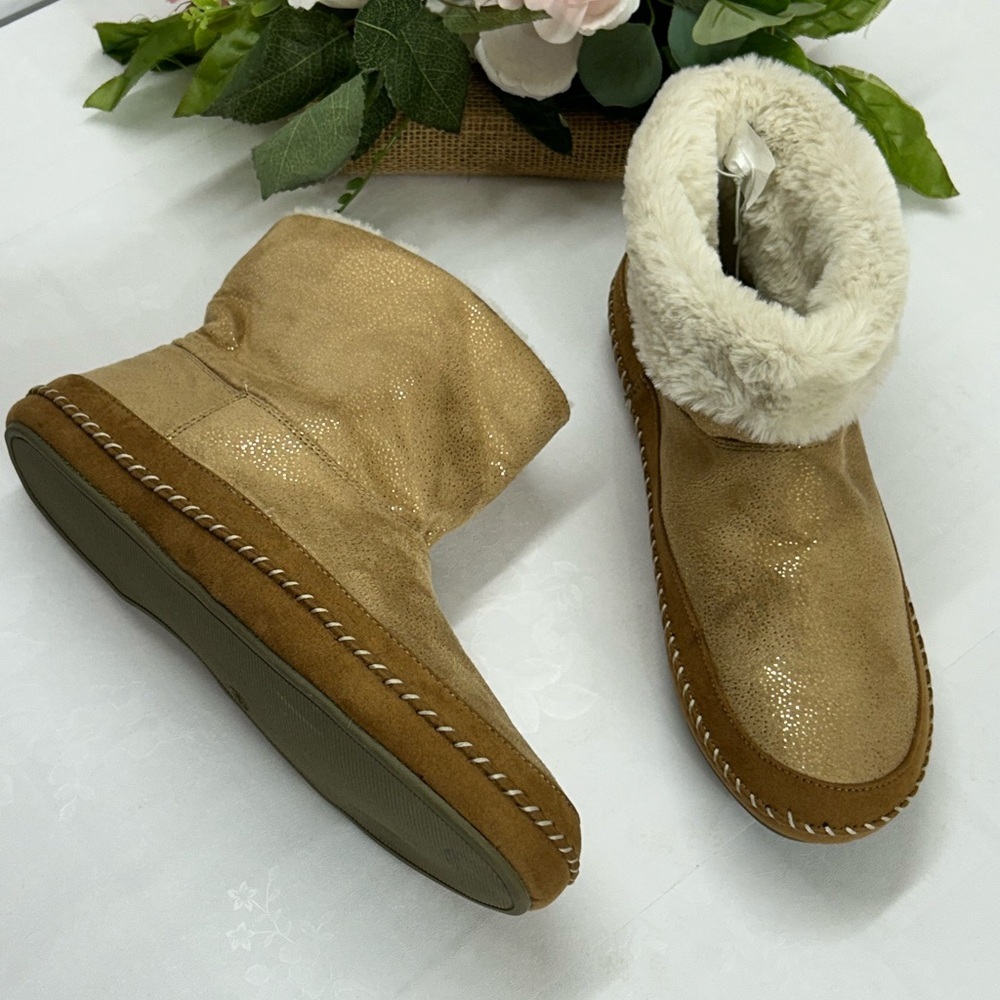 Cozy Tan Fur-Lined Ankle Boots